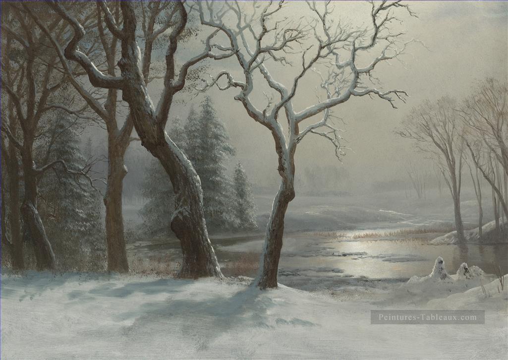 WINTER IN YOSEMITE American Albert Bierstadt snow landscape Peintures à l'huile